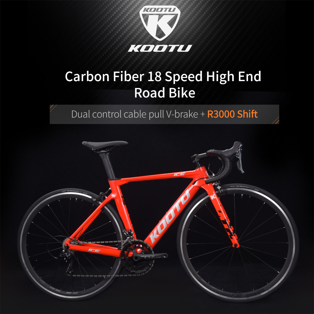 Carbon Bicycle|Shimano Sora 18 Speed|V3 – KOOTUBIKE