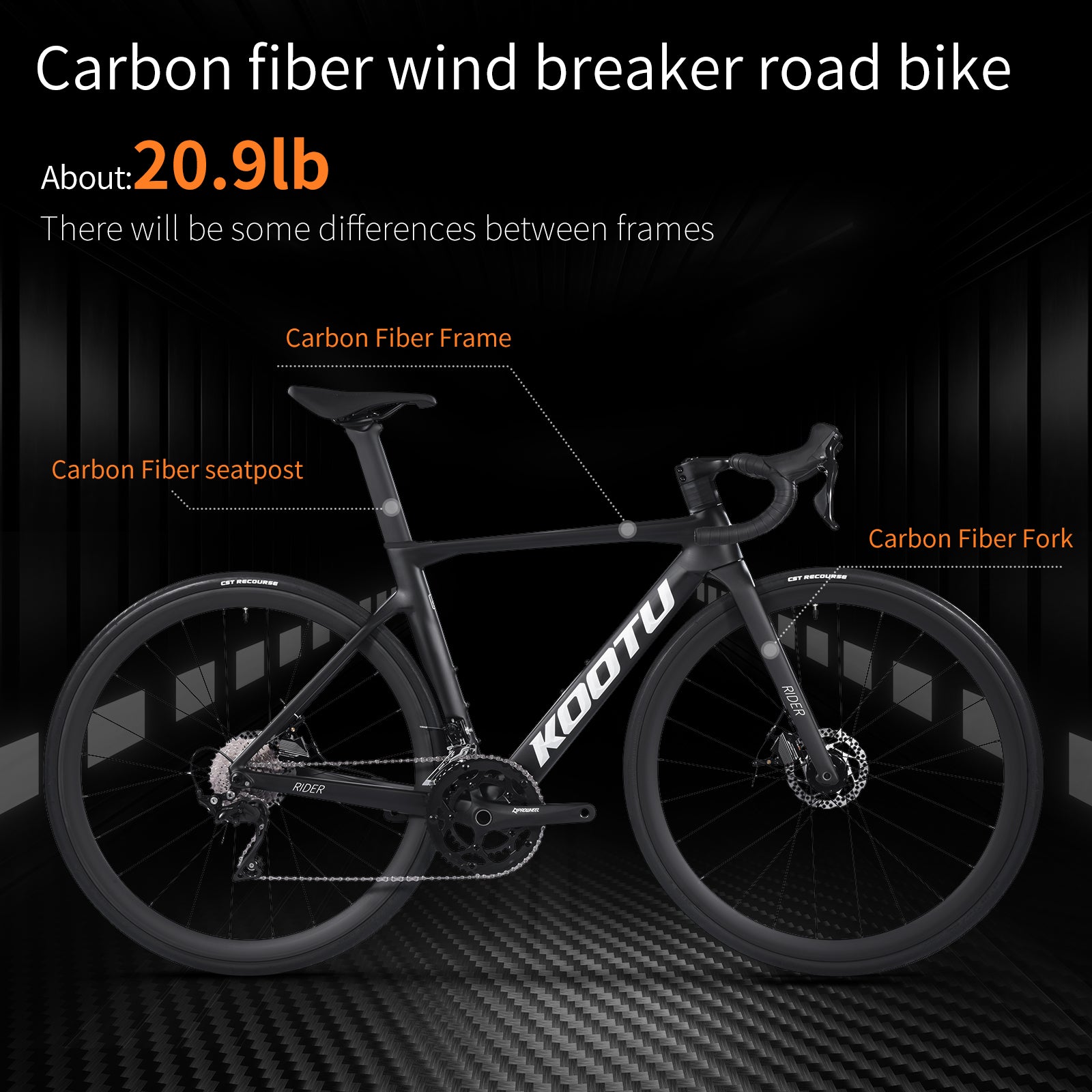 Rider 5.0 Disc Brake Carbon Road Bike