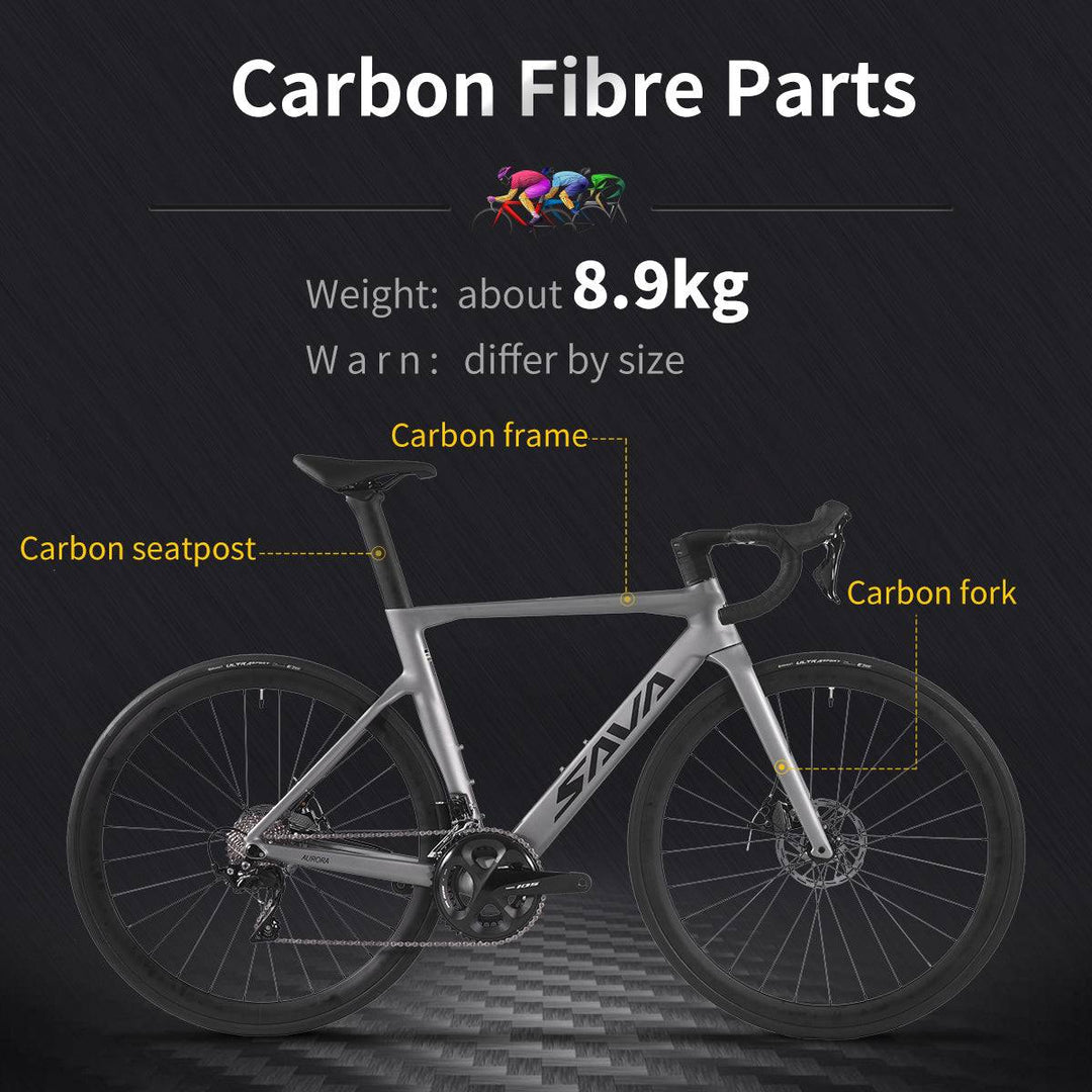 8.9kg Aurora 7.0 carbon fiber bike