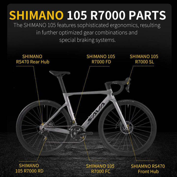 A7 bike with shimano 105 groupset