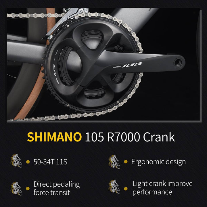 A7 bike with shimano 105 crankset