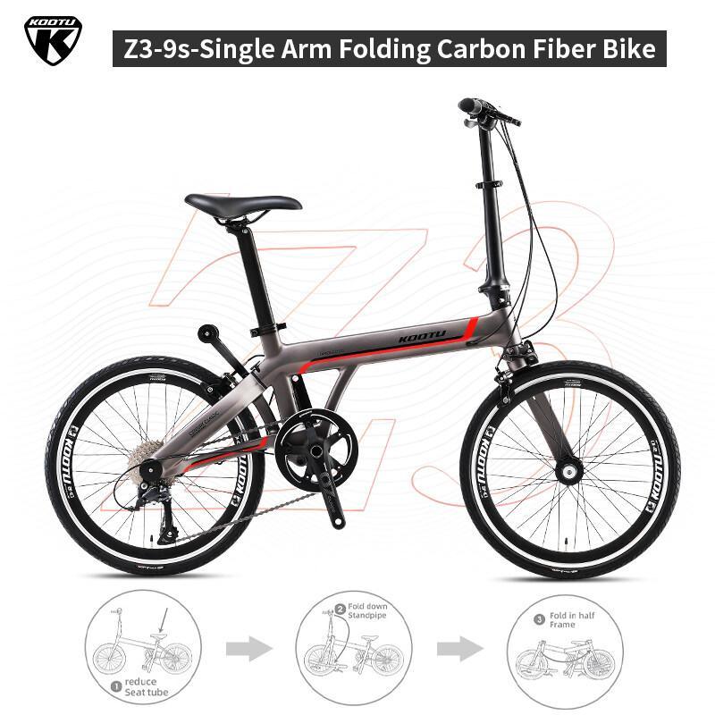 Z3 Carbon Folding Bike Single Arm Folding Up Bicycle