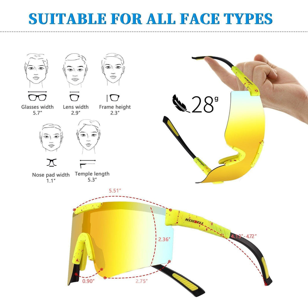 Polarized Sports Sunglasses For Men Women-KOOTU BIKE